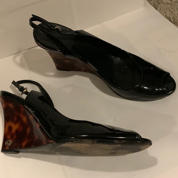 Authentic Gucci tortoise shell wedges - Picture 2 of 8